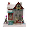 Cody Foster Merry &amp; Bright Glitter Cottage Putz House Reindeer Christmas Hou275