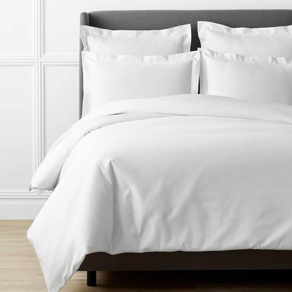 Kotton Culture 1000 Thread Count Queen Duvet Cover Cotton Egyptian Cotton with Zipper Closure &amp; Corner Ties Breathable All Season Soft Sateen Weave Comforter Cover (Queen/Full, White)
