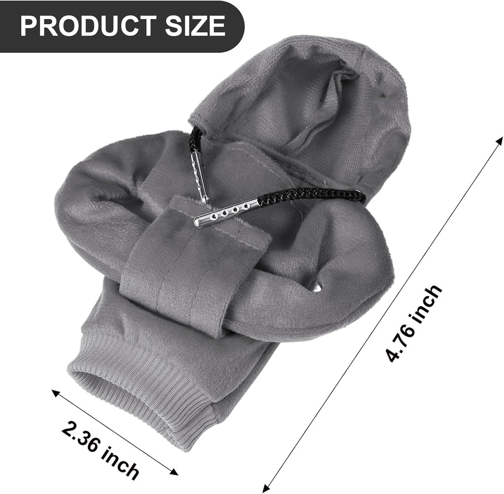 ZHSMS Gear Shift Cover, Universal Shift Knob Cover, Funny Sweater Hoodie for Gearshift, 4.7 Inch Car Shifter Stick Protector Decoration (Grey)