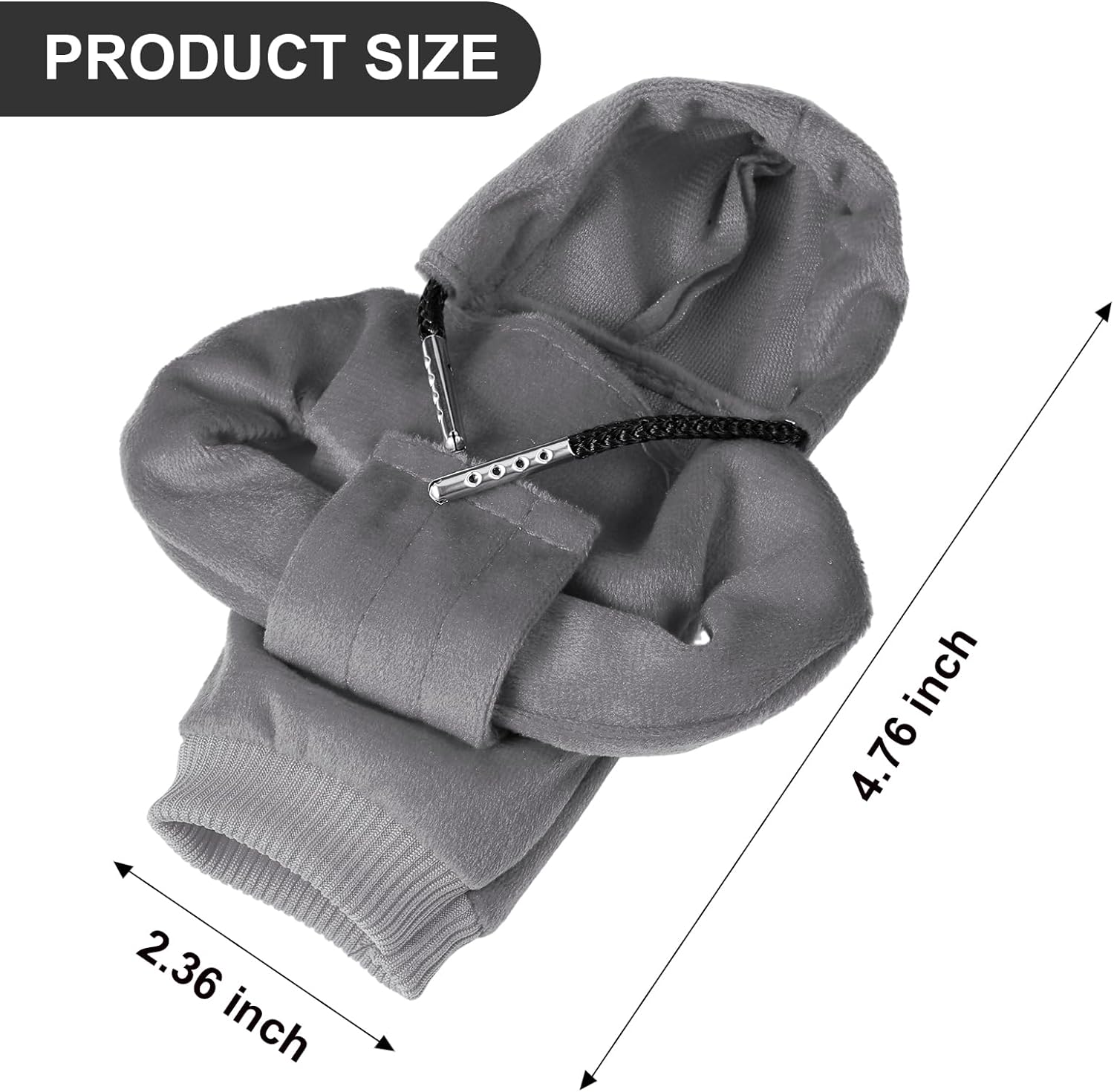 ZHSMS Gear Shift Cover, Universal Shift Knob Cover, Funny Sweater Hoodie for Gearshift, 4.7 Inch Car Shifter Stick Protector Decoration (Grey)
