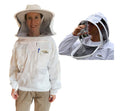 OZ ARMOUR Beekeeping Jacket Poly Cotton Heavy Duty with Fencing Veil & Round Brim Hat Beekeeper Costume (Large)