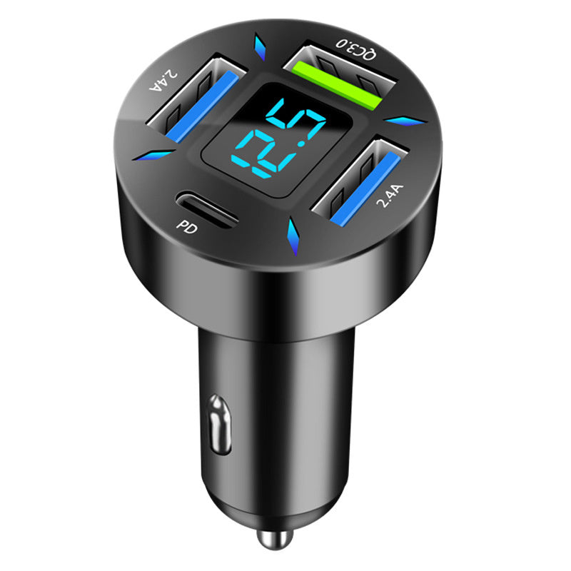 4 Ports USB PD  Car Adapter Charger QC3.0 Type C,In-Car Adapter Fast Charging