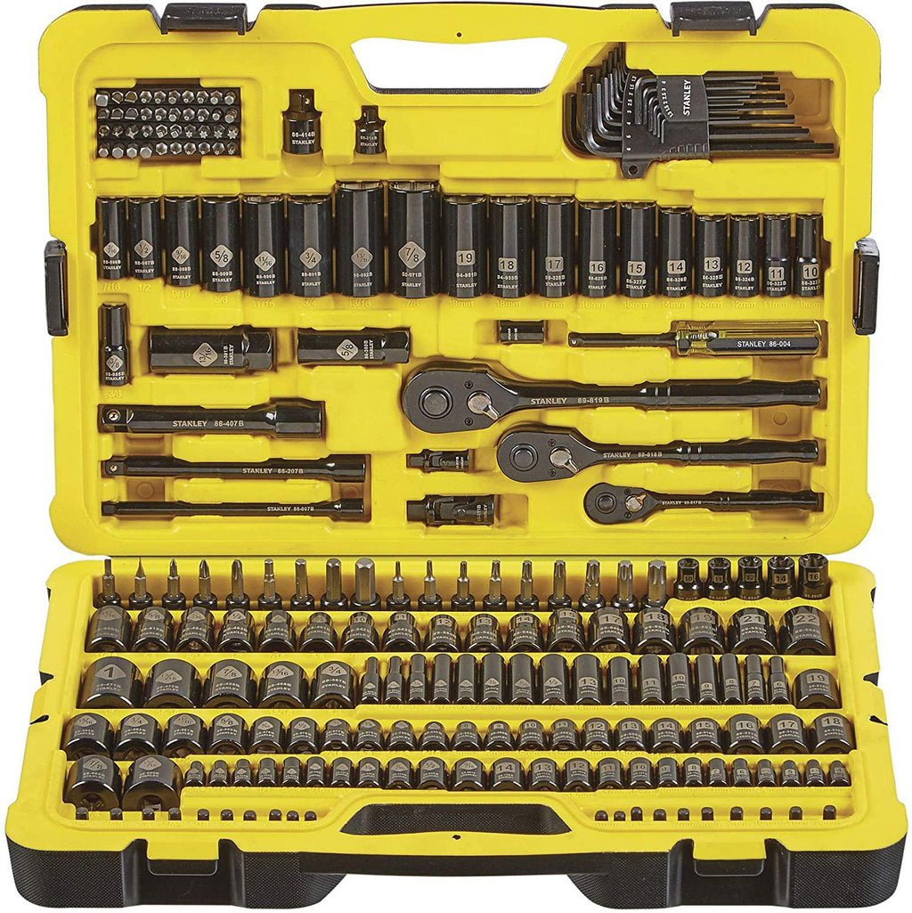 STANLEY Professional Grade Black Chrome Mechanics Tool Set (Socket Set-229 pieces)