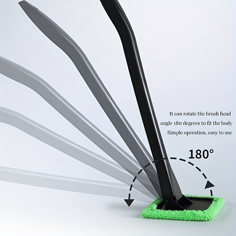 Car Glass Plastic Cleaning Brush With A Replacement Detachable Brush Head