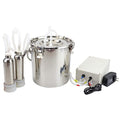 5L MilMachine Kit for Cow Goat Sheep Portable  Steel Bucket Suction Milker with 2 Teat Cups (Cow)