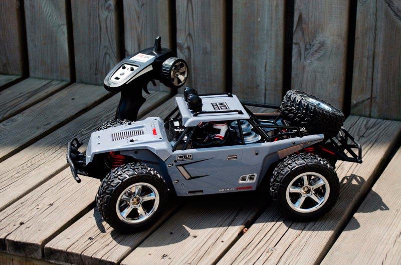 FMT 1:12 SCALE RC CAR Desert By High Speed 30MPH+ 4x4 Fast Race Cars RTR Racing 4WD ELECTRIC POWER 2.4GHz Radio Remote control Off Road Truck (Color: Gray)