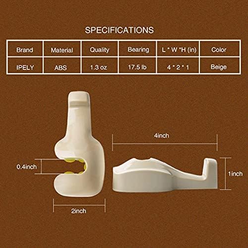 IPELY Universal Car Vehicle Back Seat Headrest Hanger Holder Hook for Bag Purse Cloth Grocery (Dark Beige -Set of 2)