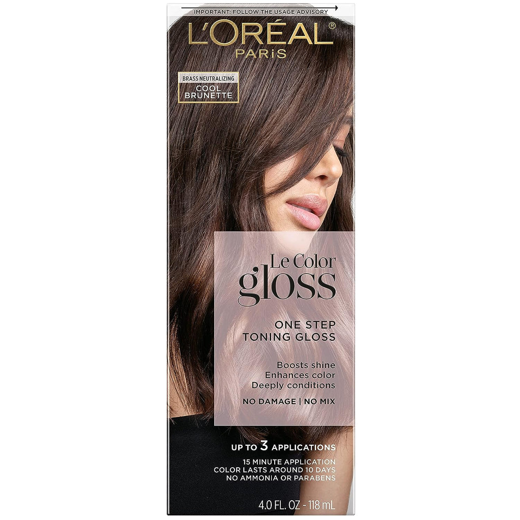 L’Oréal Paris Le Color One Step Toning Hair Gloss, Cool Brunette, 4 Ounce