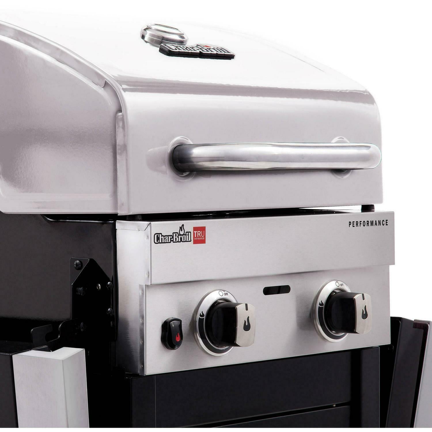 BBQ Gas Grill Propane Barbecue 2-Burner Liquid Propane Cabinet Outdoor Black
