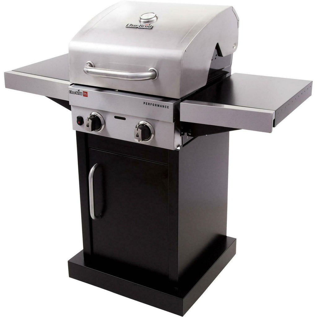 BBQ Gas Grill Propane Barbecue 2-Burner Liquid Propane Cabinet Outdoor Black