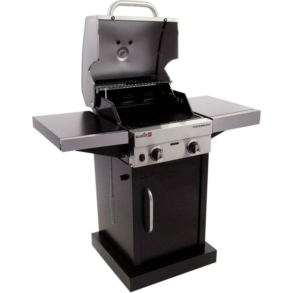 BBQ Gas Grill Propane Barbecue 2-Burner Liquid Propane Cabinet Outdoor Black