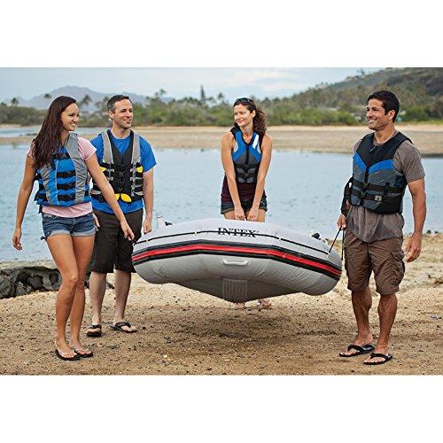 Mariner 4-Person Inflatable River Lake Dinghy Boat and Oars Set | 68376EP