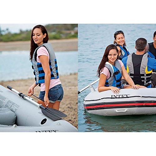 Mariner 4-Person Inflatable River Lake Dinghy Boat and Oars Set | 68376EP
