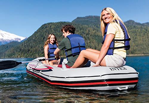 Mariner 4-Person Inflatable River Lake Dinghy Boat and Oars Set | 68376EP