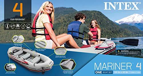 Mariner 4-Person Inflatable River Lake Dinghy Boat and Oars Set | 68376EP