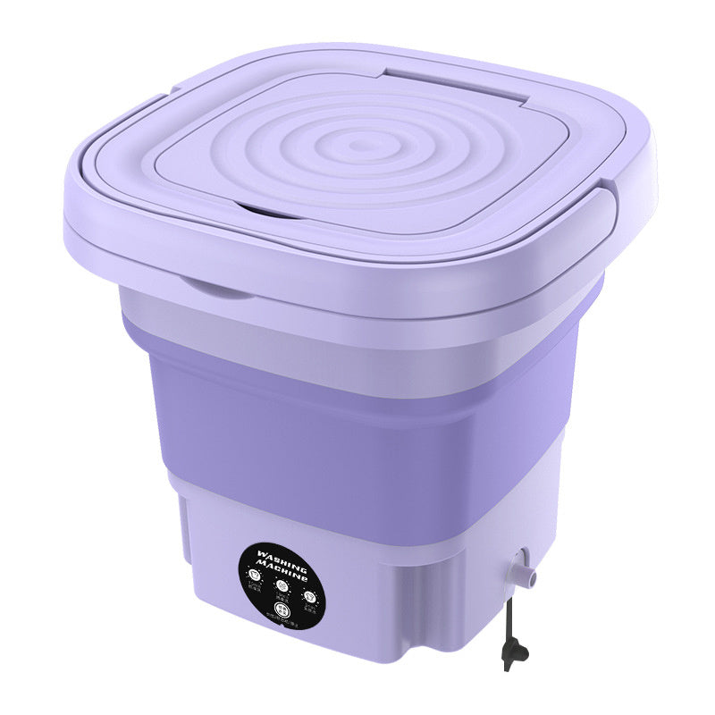 Portable Foldable Mini Washing Machine 8L High Capacity With 3 Modes Deep Cleaning Half Automatic Washt Soft Spin Dry For RV Travel, Camping