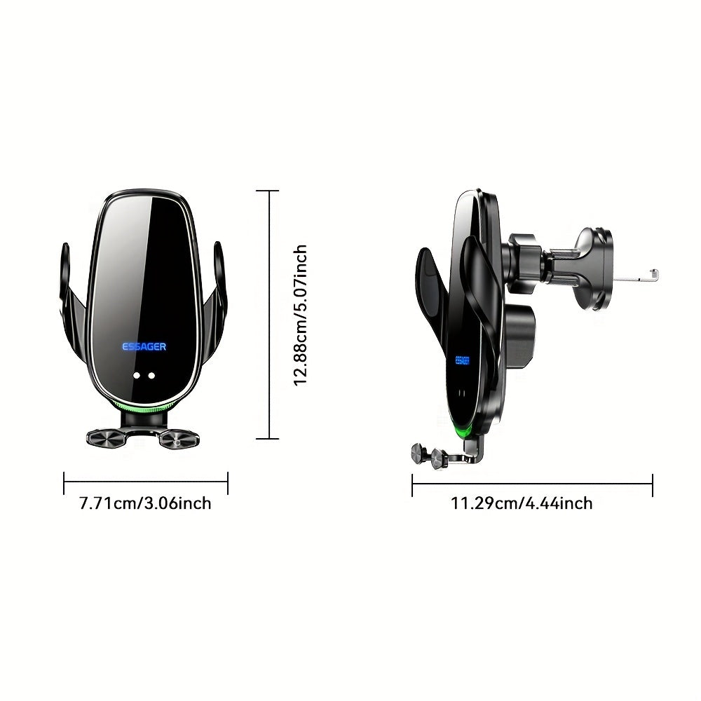 Essager Qi 15W Wireless Charger Car Phone Holder In Car Air Vent Mount For  14 13 12 X Pro Max Xiaomi Fast Charging Car Accessories, Office Accessories, School Supplies, Perfect Gift For Christmas Birthday