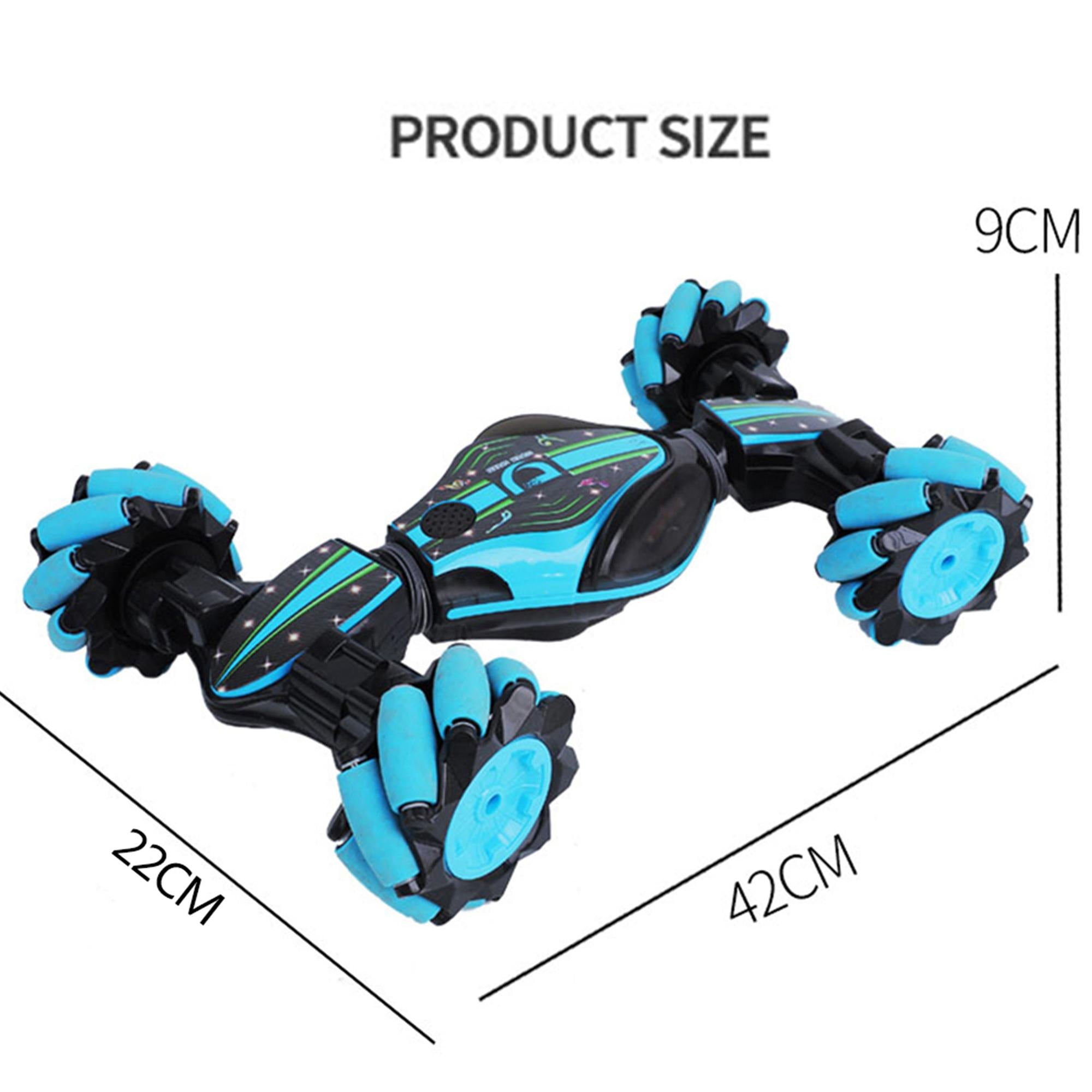 2 Pack Remote Control Stunt Toy Car, 2.4G Gesture Sensing Remote Control Stunt Car with Four-Wheel Drive, Light Music Off-Road &amp; Sports Status for 3-12 Year Old Boy Toys