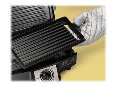 Hamilton Beach Easy-Clean Indoor 25332 - Grill - electrical - 110 sq.in - brushed  steel