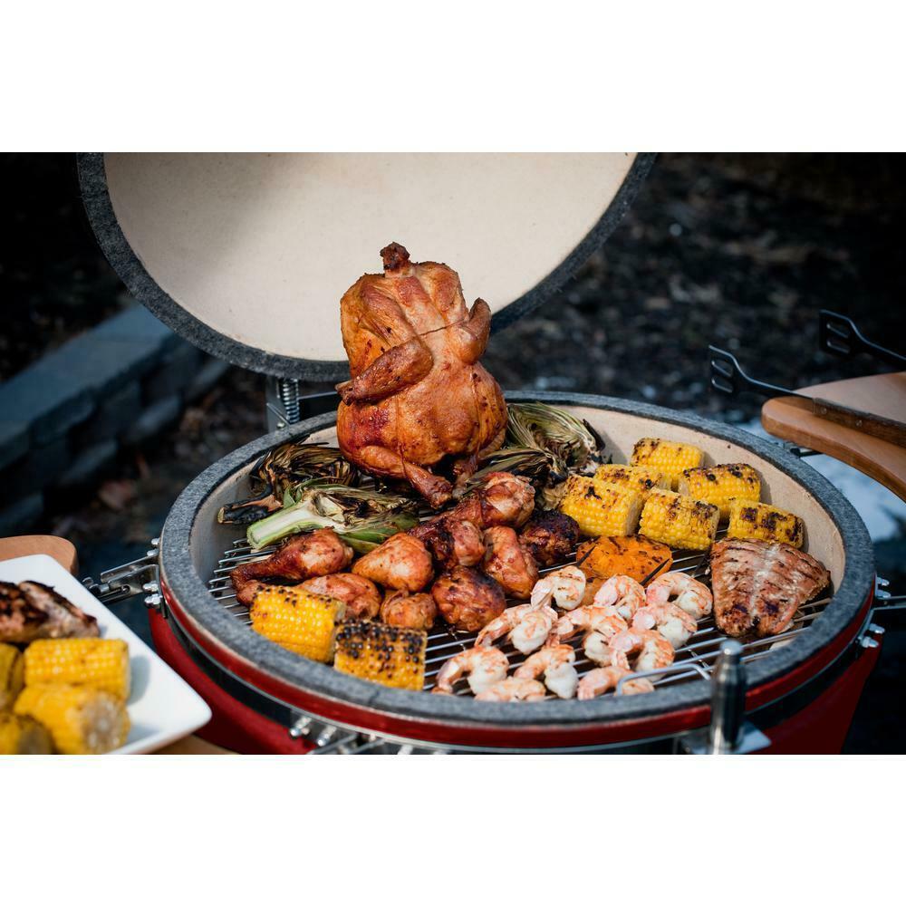 Kamado Grill HD Series Charcoal Red