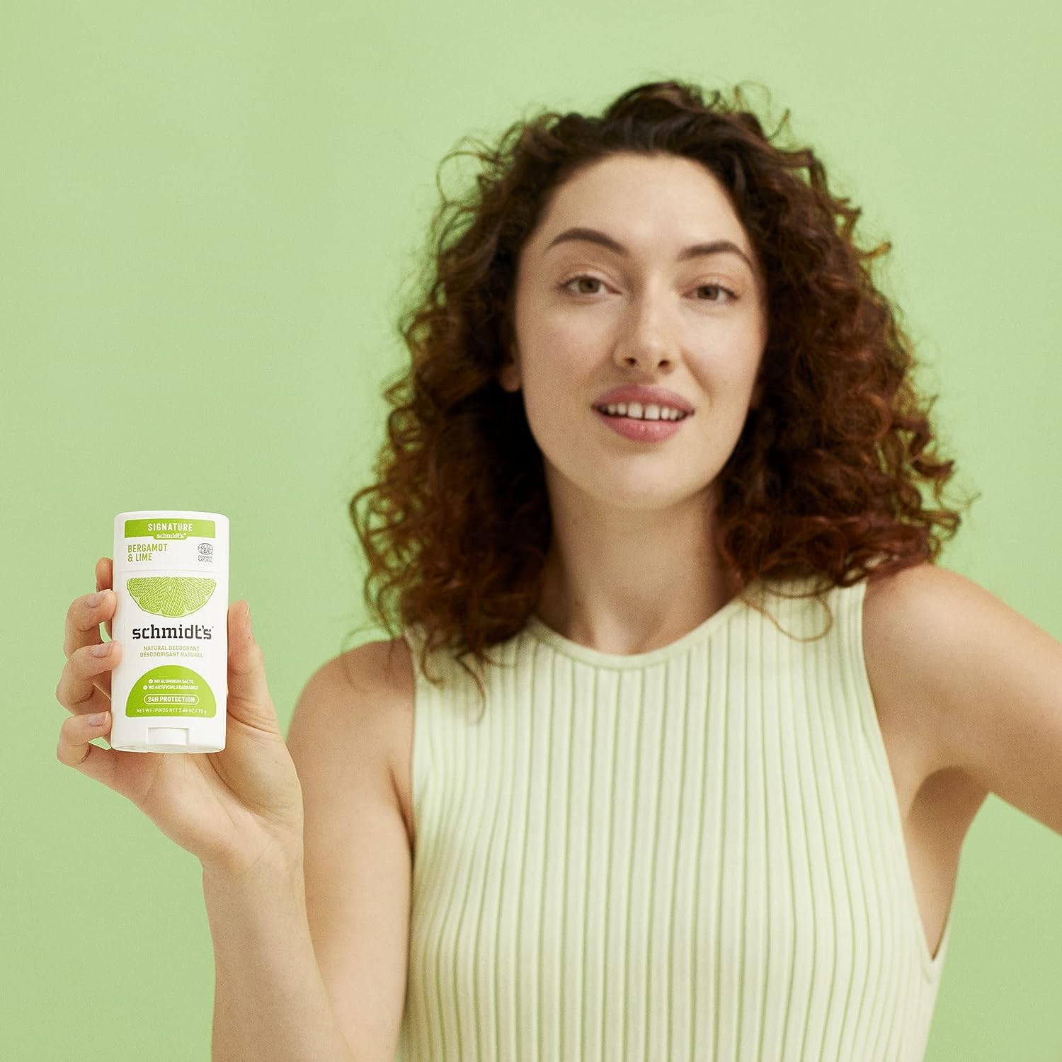 Schmidt's Aluminum Free Natural Deodorant For Women and Men, Bergamot &amp; Lime with 24 Hour Odor Protection, Certified Cruelty Free, Vegan Deodorant, 2.65oz 4-pk