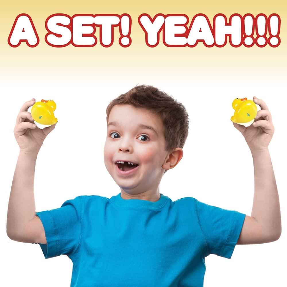 duck pond matching game for kids by gamie - includes 20 plastic ducks with numbers and 3’ x 6” inflatable pool - fun memory game - water outdoor game for children, preschoolers, birthday party