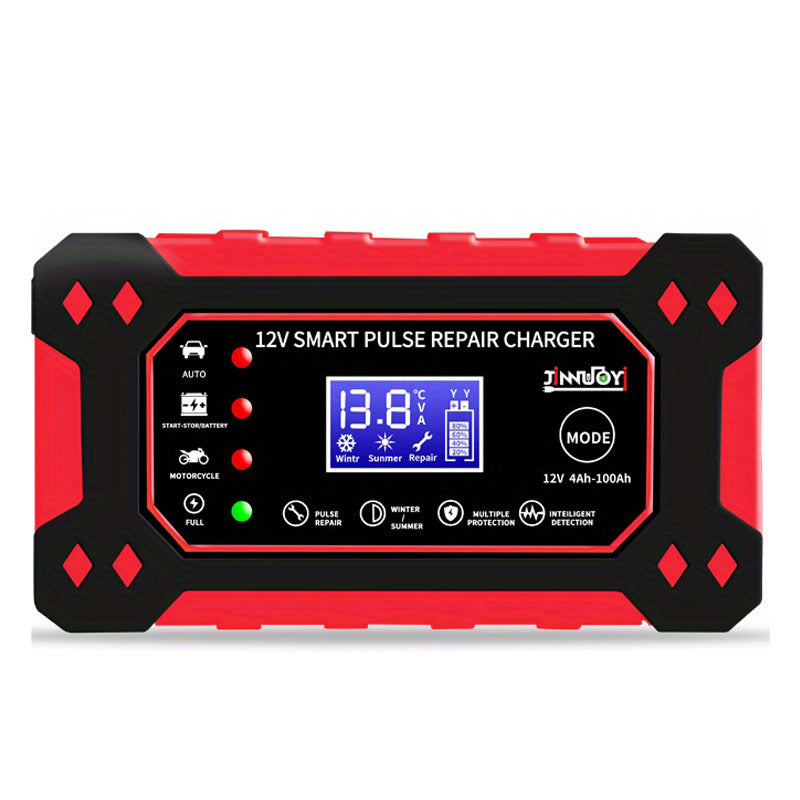 12V/6A Full Automatic Car Battery Charger Pulse Repair Charger For Car Truck Motorcycle Lawn Mower AGM/Gel Lead Acid Battery