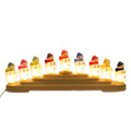 Shiny Brite SNOWMAN CANDOLIER Plastic Electric 9 Lights Christmas 4027595