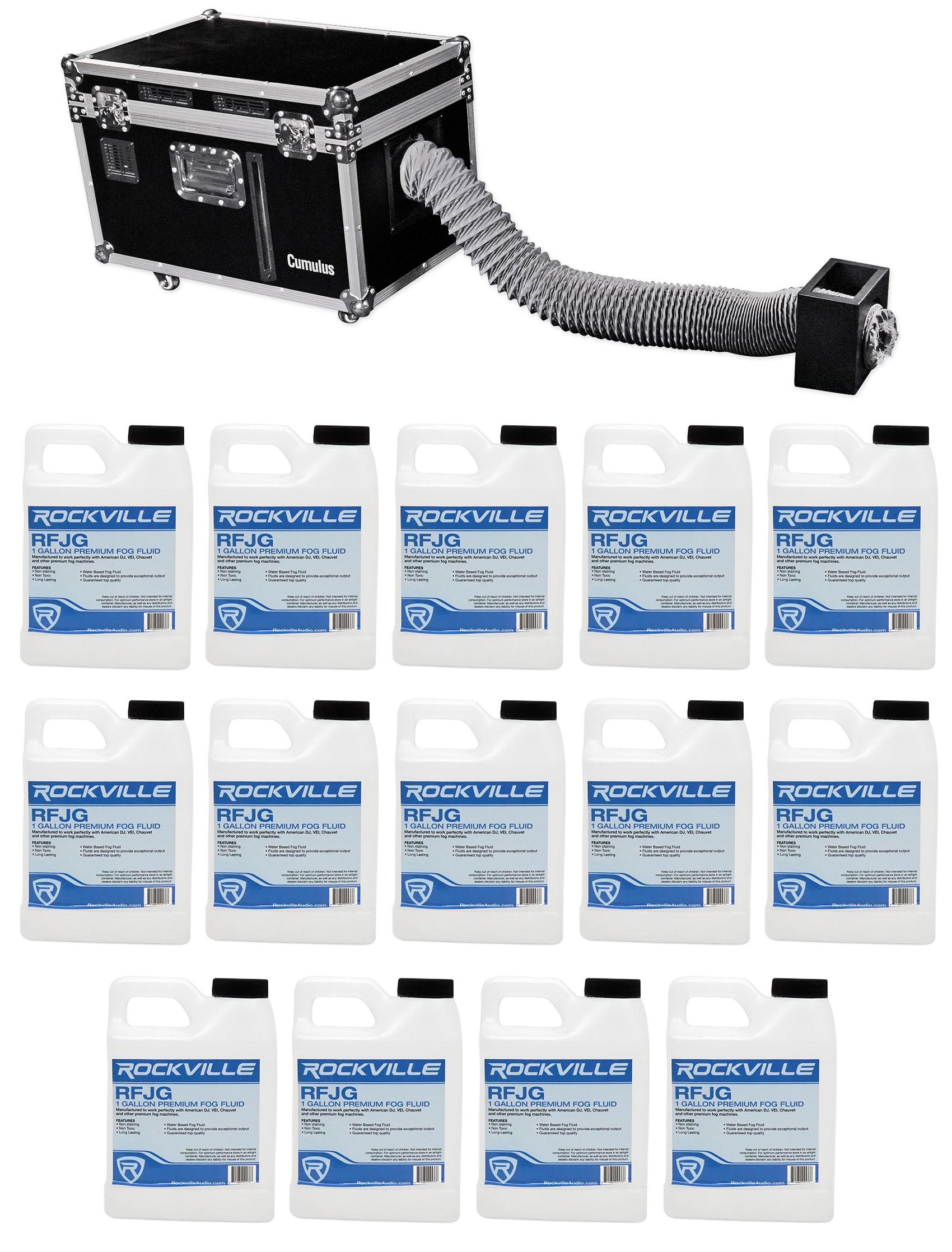 Chauvet DJ CUMULUS Fog Machine Pro DMX Fogger w/ Road Case + (14) Gallons Fluid