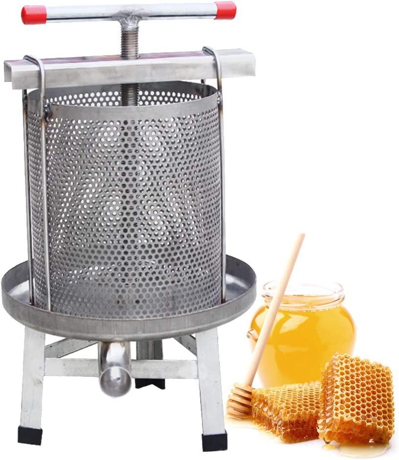Honey Presser Beeswax Extractor Beekeeping Machine  Steel Household Manual Honey Press Extractor Beekeeping Tool for Wine Honey and Juice Ma(201  steel)