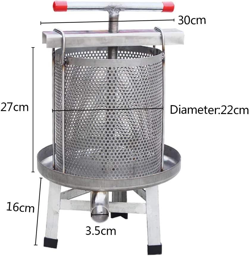 Honey Presser Beeswax Extractor Beekeeping Machine  Steel Household Manual Honey Press Extractor Beekeeping Tool for Wine Honey and Juice Ma(201  steel)