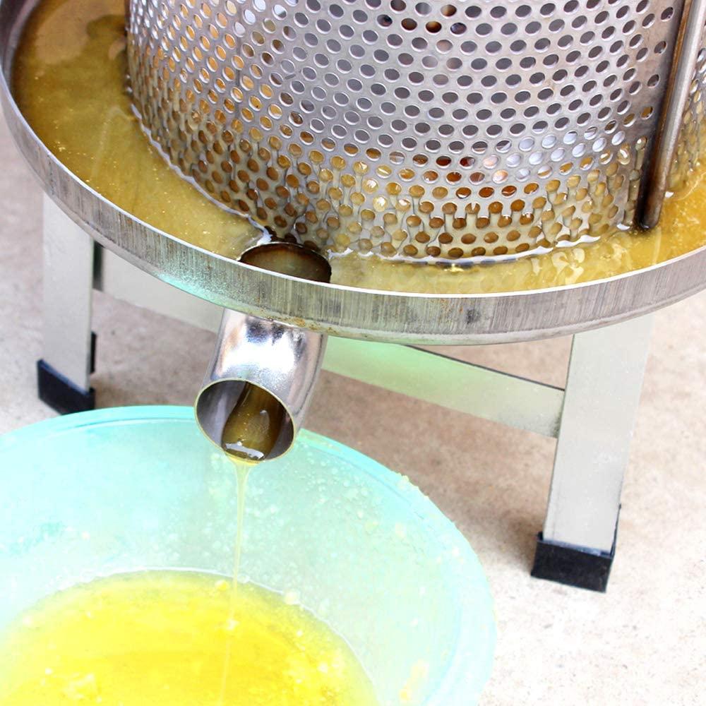 Honey Presser Beeswax Extractor Beekeeping Machine  Steel Household Manual Honey Press Extractor Beekeeping Tool for Wine Honey and Juice Ma(201  steel)