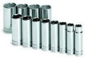 S K Hand Tools SKT4822 12 Piece 1/2" Drive 6 Point SAE Deep Socket Set