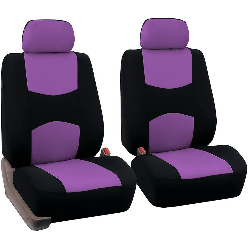 Car Seat Covers, Polyester Pink Purple Gray Black Tan Blue Red Rosy Car Seat Cushion Universal Car Seat Protector Car Decoration Auto Car Accessories