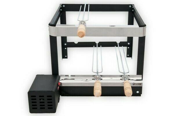 Brazilian High Rotisserie BBQ Grill 3 Skewers Churrasqueira Rotisseria 3 espetos