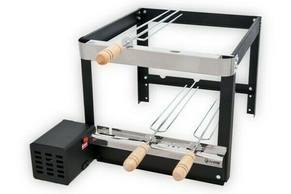 Brazilian High Rotisserie BBQ Grill 3 Skewers Churrasqueira Rotisseria 3 espetos