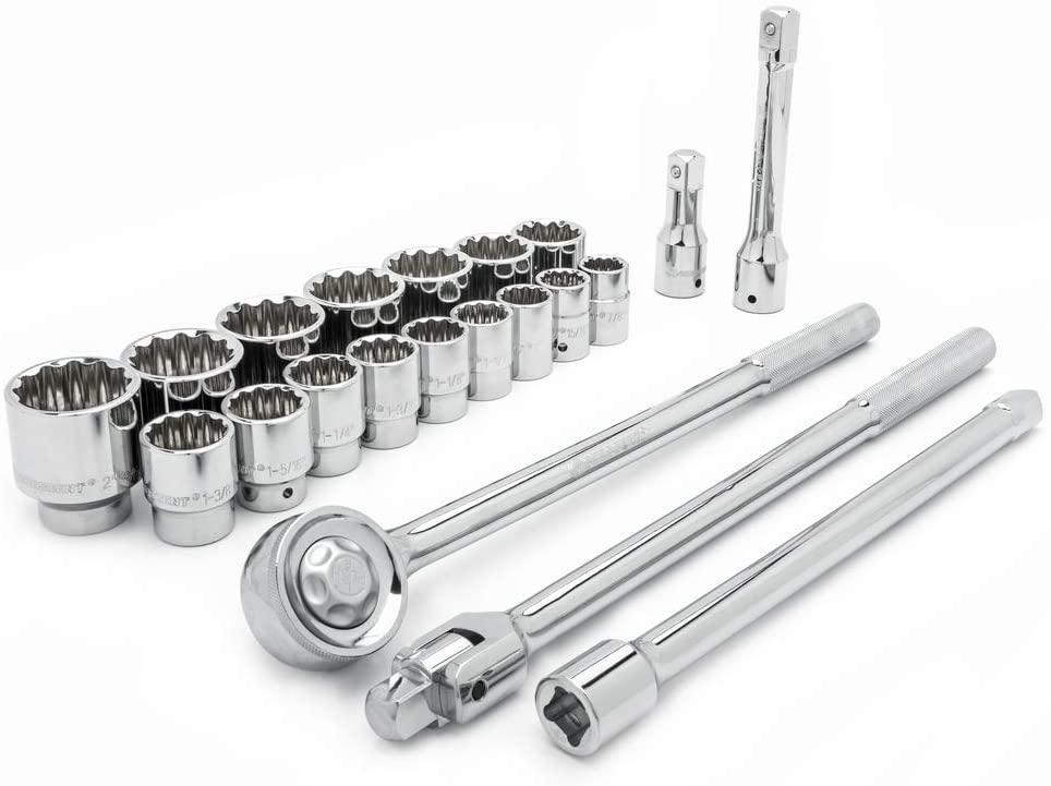 Crescent 21 Pc. 3/4" Drive 12 Point Standard SAE Mechanics Tool Set - CTK21SAEN