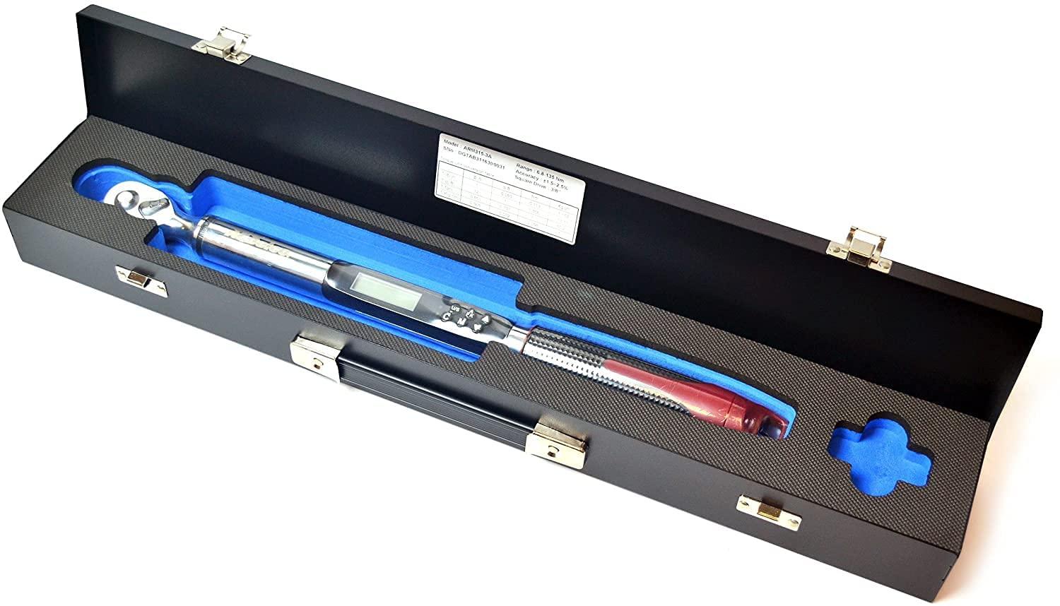 ACDelco Tools ARM317-4A 1/2” (5.0 to 99.5 ft-lbs.) Heavy Duty Angle Digital Torque Wrench with Buzzer and LED Flash Notification – ISO 6789 Standards with Certificate of Calibration