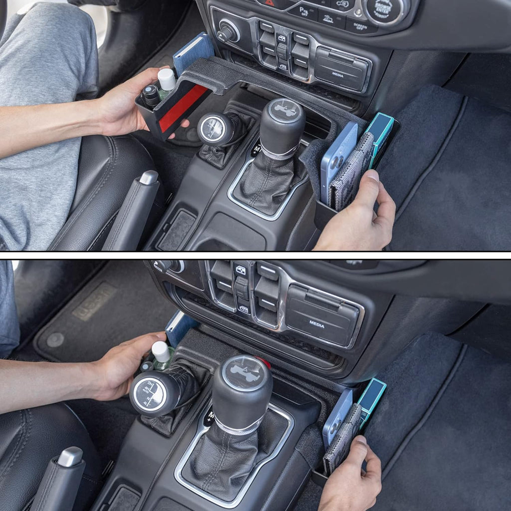 Center Console Gear Shift Organizer Tray Compatible with Jeep Wrangler JL/JLU 2023 2019-2023 2024 and Jeep Gladiator JT Truck 2023 2023 2023 2023 Storage Box Accessories (Not for JK/JKU)