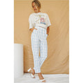 patchwork chic plaid trousers