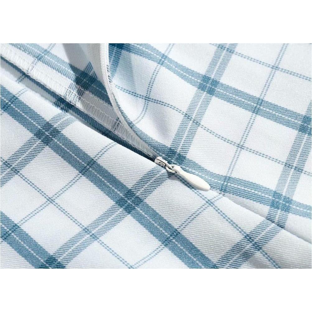 patchwork chic plaid trousers
