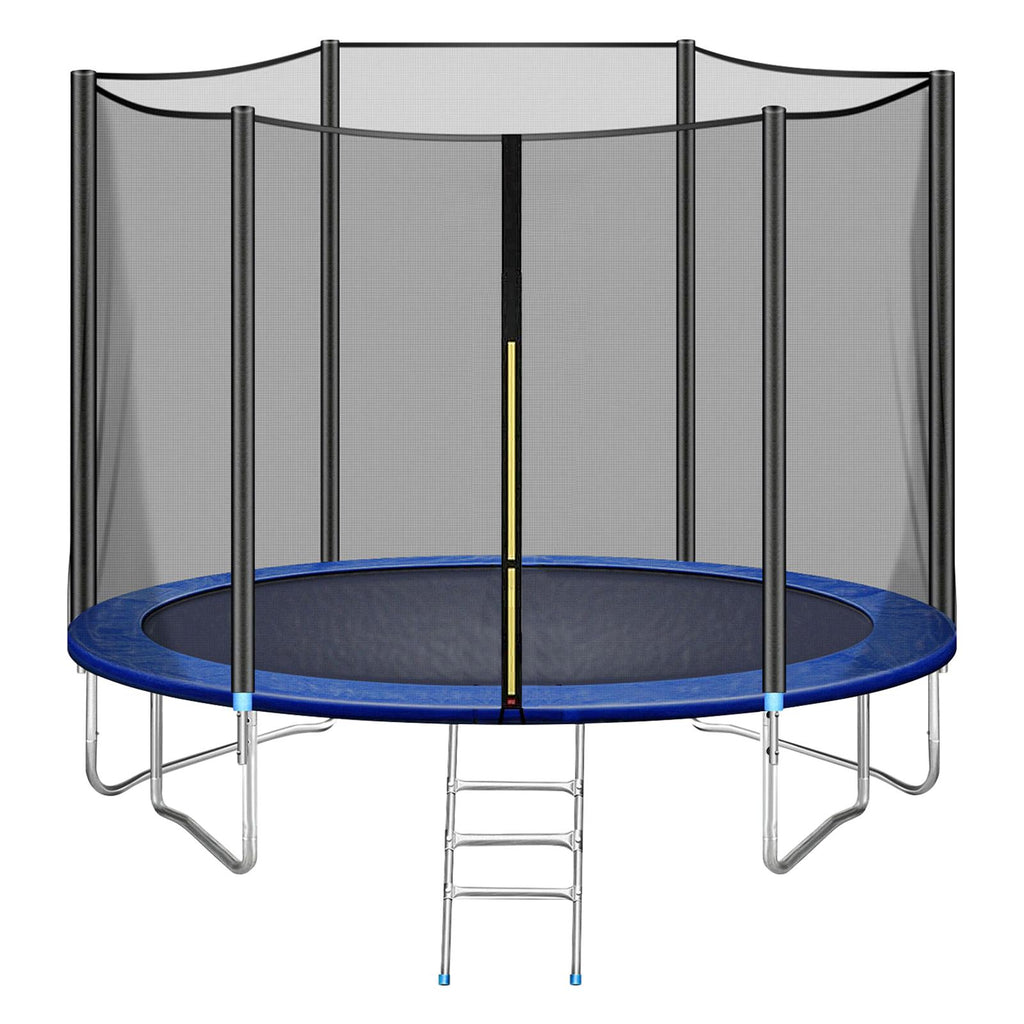 Aedilys Trampoline 12FT Jump Recreational Trampolines with Enclosure Net, Ladder- Combo Bounce Outdoor Trampoline for Kids, Toddler, Adults
