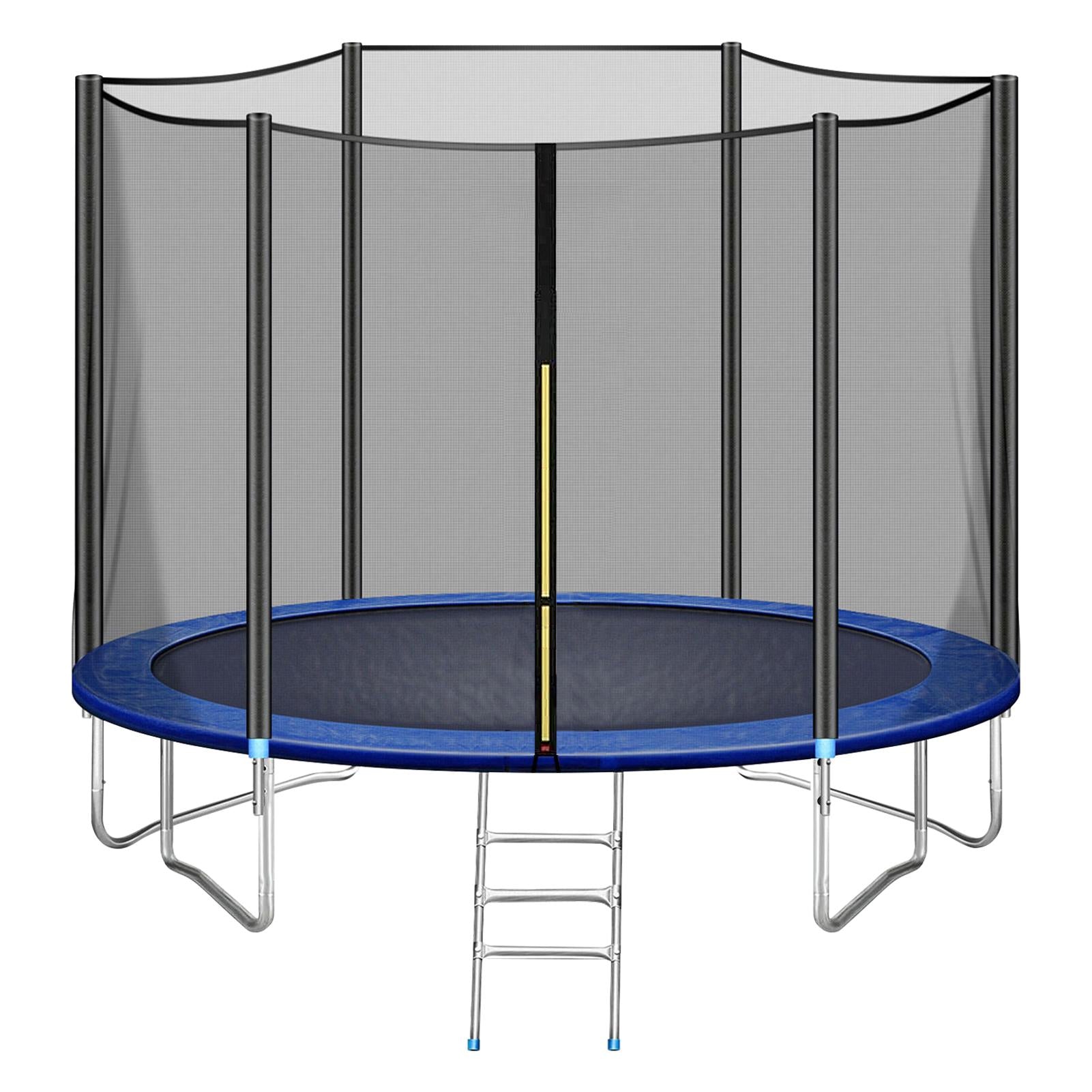 Aedilys Trampoline 12FT Jump Recreational Trampolines with Enclosure Net, Ladder- Combo Bounce Outdoor Trampoline for Kids, Toddler, Adults
