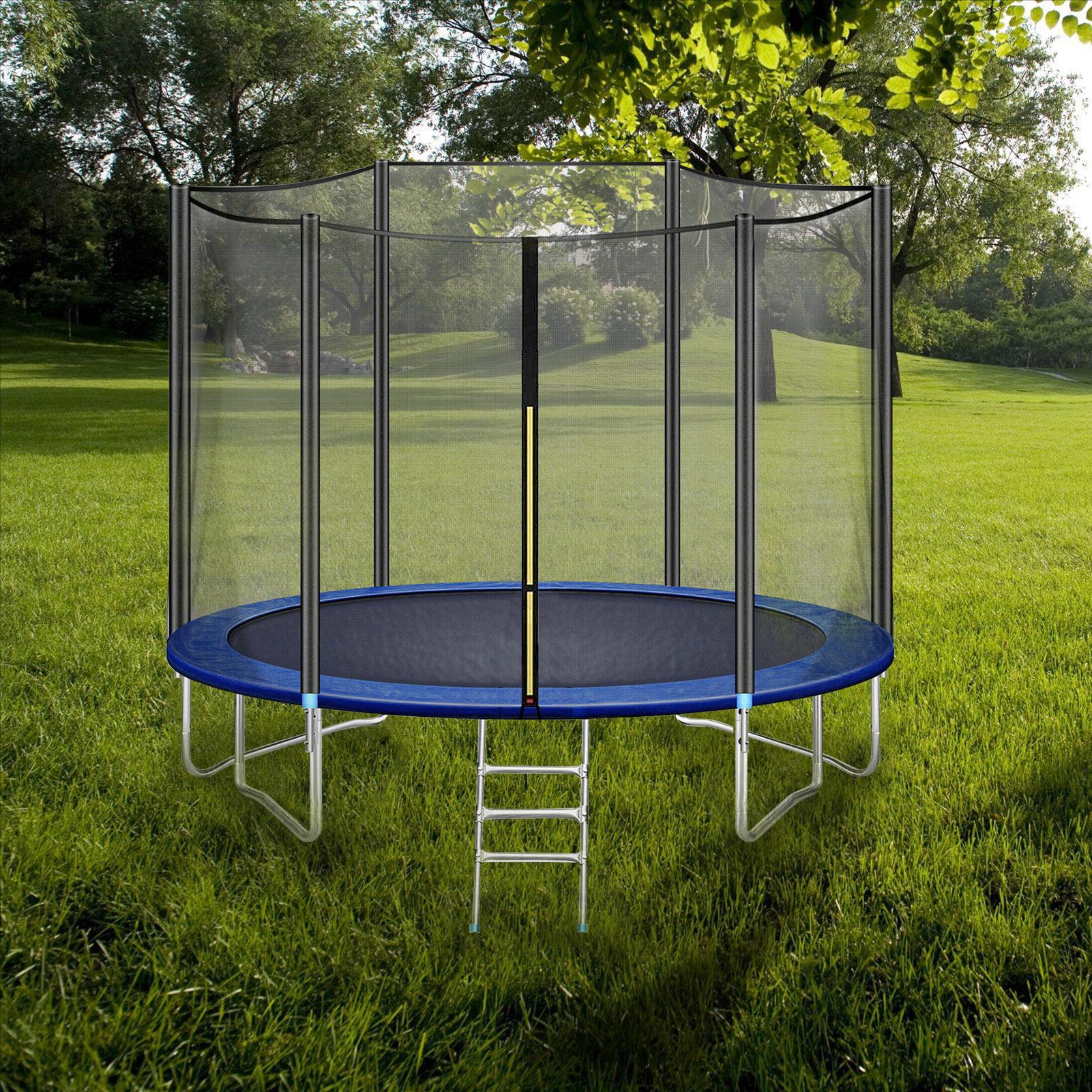 Aedilys Trampoline 12FT Jump Recreational Trampolines with Enclosure Net, Ladder- Combo Bounce Outdoor Trampoline for Kids, Toddler, Adults