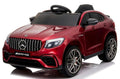 12V powered Mercedes AMG GLC63S Ride on electric car For Kids with Remote Control LED lights MP3 Leather Seat - Red