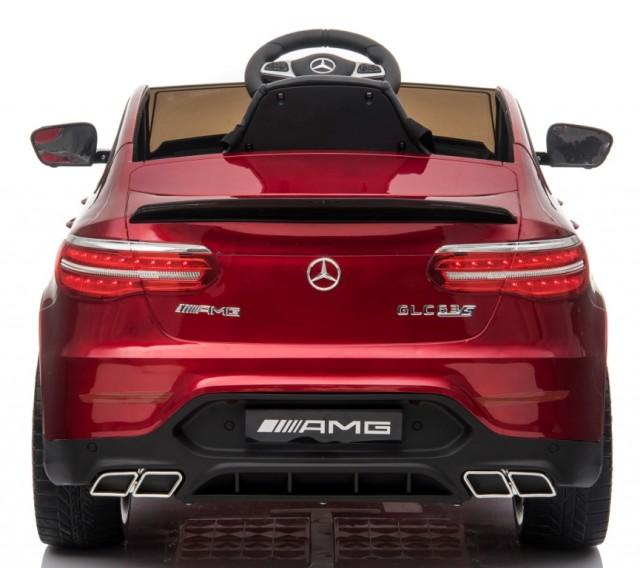 12V powered Mercedes AMG GLC63S Ride on electric car For Kids with Remote Control LED lights MP3 Leather Seat - Red