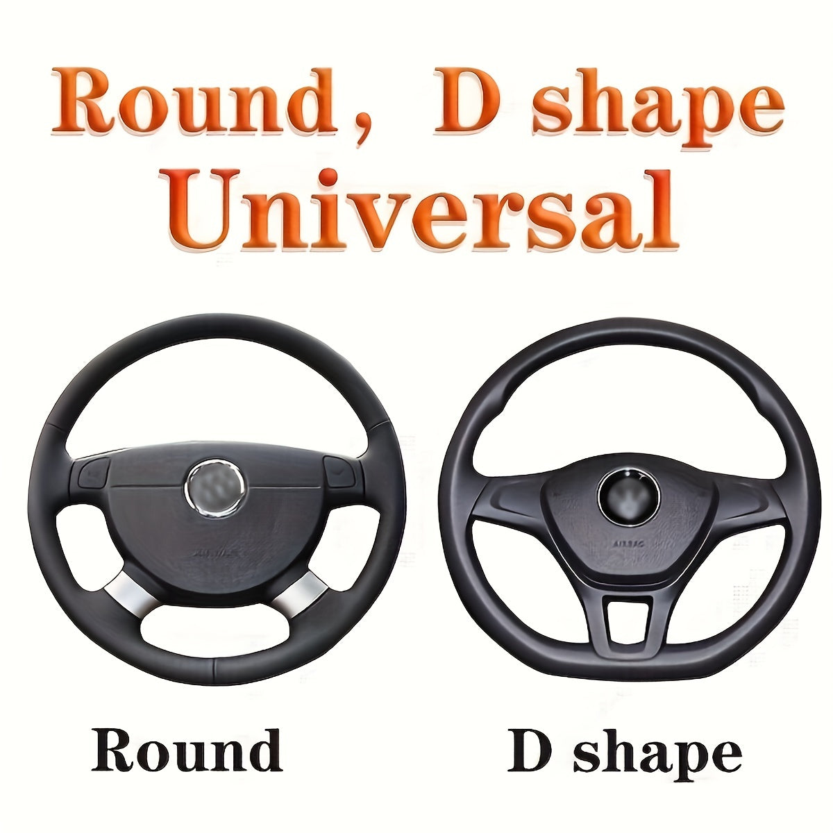 1pc Car Steering Wheel Cover, Universal 15 Inch Anti-Slip Car Steering Wheel Protector Cover Car Decor Accessories, No Inner Ring