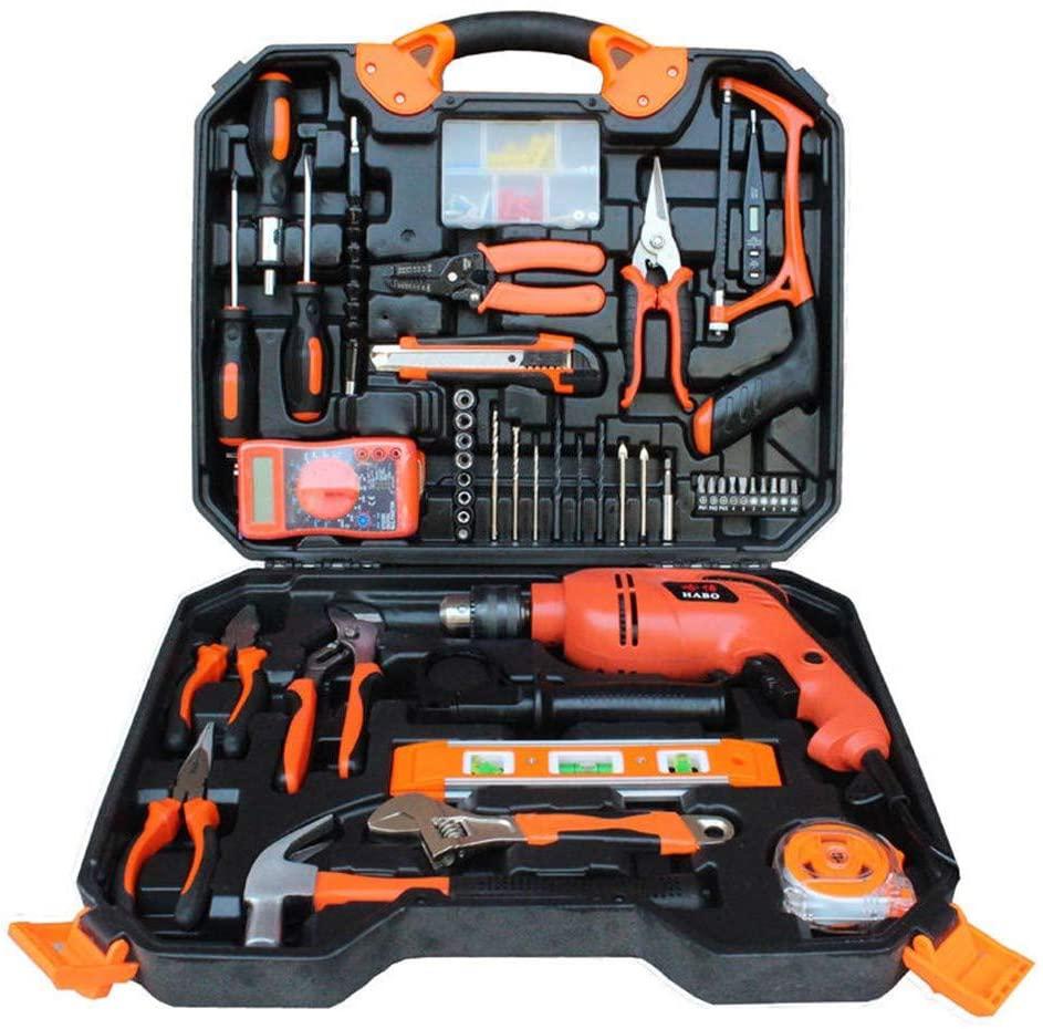 C.W.USJ Hand Tool Electric Impact Drill WorSet Multifunctional Maintenance Tools 120Pcs Household Tool
