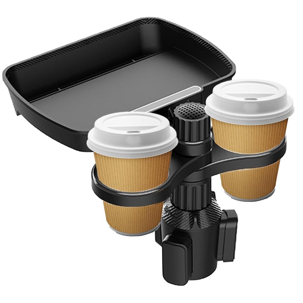 360° Swivel Car Cup Holder Tray - Keep Your Drinks &amp; Food Organized &amp; Accessories!