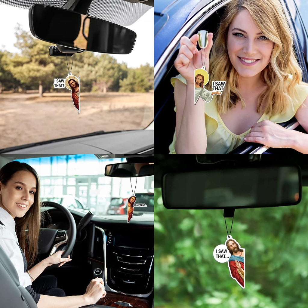 8 Pack I Saw That Car Air Fresheners Funny Hanging Air Fresheners Car Fresheners for Men, Cute Car Mirror Freshener, Scented Hanging Accessories for Men Woman